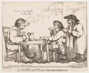 Un juego en Put en una taberna de campo de Thomas Rowlandson