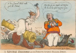 ¿Una descarga general o el golpe final del ángel querido? de Thomas Rowlandson