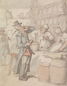 Un hombre comprando tabaco para esnifar de Thomas Rowlandson