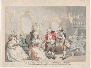 Un maestro de ceremonias presentando a un compañero, 24 de noviembre de 1795 de Thomas Rowlandson
