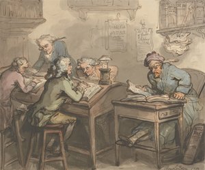 La oficina de un comerciante de Thomas Rowlandson