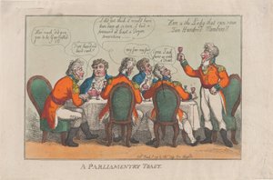 Un Brindis Parlamentario, 2 de marzo de 1809 de Thomas Rowlandson