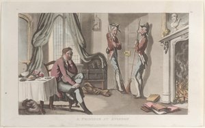 Un Prisionero en Aviñón, del Diario de Viajes Sentimentales en las Provincias del Sur de F..., 1820 de Thomas Rowlandson