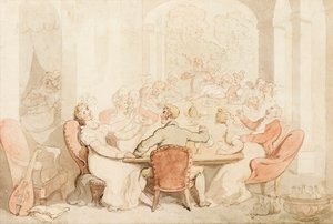 Un almuerzo ruidoso en una casa de campo de Thomas Rowlandson