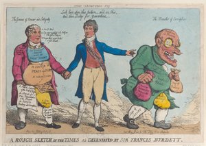 Un Boceto Rápido de los Tiempos como Delineado por Sir Francis Burdett, 1810 de Thomas Rowlandson