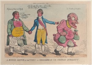Un boceto áspero de los tiempos delineado por Sir Francis Burdett, [9 de mayo de 1810], reeditado en 1819 de Thomas Rowlandson