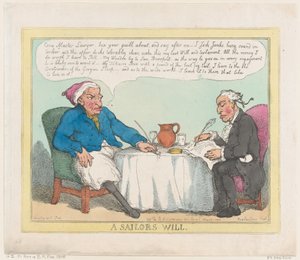 El testamento de un marinero, 25 de mayo de 1805 de Thomas Rowlandson