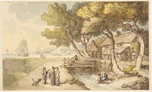 Una escena en Cornualles de Thomas Rowlandson