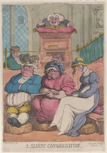 Una congregación soñolienta de Thomas Rowlandson