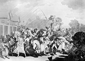 Una ráfaga repentina en Hyde Park de Thomas Rowlandson