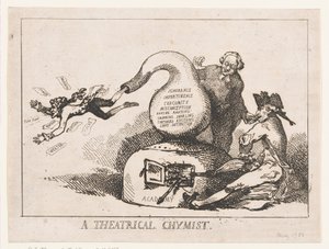 Un químico teatral de Thomas Rowlandson