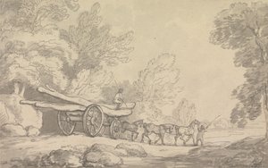 Un carro de madera