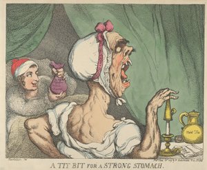Un bocado para un estómago fuerte, 20 de junio de 1809 de Thomas Rowlandson