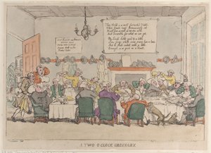 Un ordinario de las dos en punto, 4 de junio de 1811 de Thomas Rowlandson