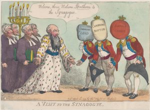 Una visita a la sinagoga de Thomas Rowlandson