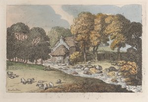 Un Curso de Agua, de Vistas en Cornwall, 1812 de Thomas Rowlandson
