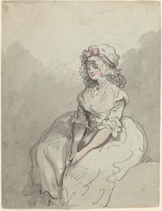 Una joven belleza inglesa de Thomas Rowlandson