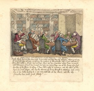Un grupo de escritores cenando en la casa de un ciudadano rico de Thomas Rowlandson