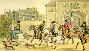 Una noble partida de caza de Thomas Rowlandson
