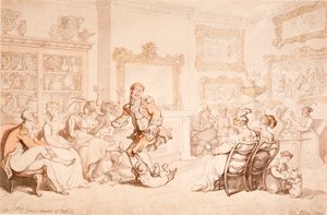 Una recepción en la duquesa viuda de Portland, 1703 de Thomas Rowlandson