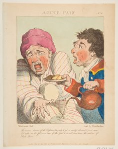 Dolor Agudo, Caricaturas de las Pasiones, 21 de enero de 1800 de Thomas Rowlandson