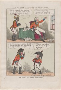 Todo por Amor o una Escena en Weymouth, un Encuentro Inesperado, 26 de febrero de 1809 de Thomas Rowlandson