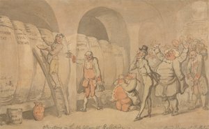 Alteraciones en la bodega de cerveza de Bullstrode de Thomas Rowlandson