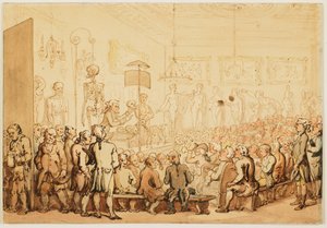 Una conferencia sobre anatomía en la Real Academia de las Artes de Thomas Rowlandson