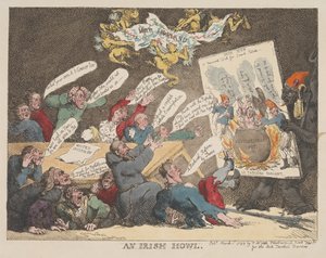 Un aullido irlandés de Thomas Rowlandson