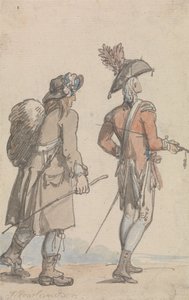 Un oficial y su criado de Thomas Rowlandson