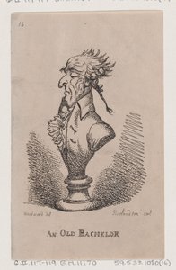 Un Viejo Soltero, 1808 de Thomas Rowlandson