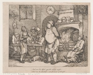 Y ahora sus ojos levantados buscaron el techo..., 1787 de Thomas Rowlandson