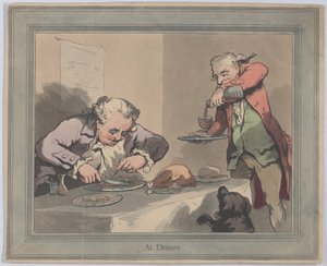 Durante la cena de Thomas Rowlandson