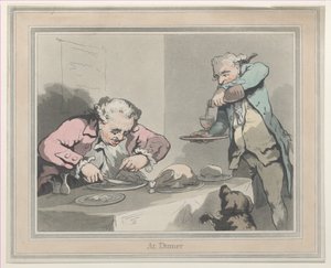 En la cena, 1790 de Thomas Rowlandson