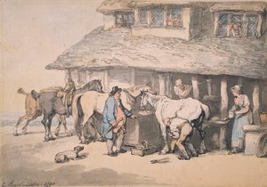 En la fragua, 1790 de Thomas Rowlandson