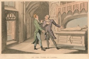 En la tumba de Laura de Thomas Rowlandson