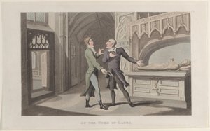 En la tumba de Laura, del Diario de viajes sentimentales en las provincias del sur... de Thomas Rowlandson