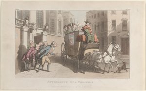 Asistencia a un noble, de El vicario de Wakefield, 1 de mayo de 1817 de Thomas Rowlandson