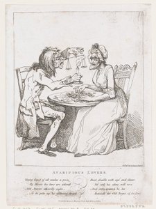 Amantes avaros, 1 de agosto de 1797 de Thomas Rowlandson