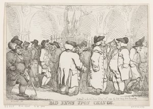 Malas noticias en la Bolsa de Thomas Rowlandson