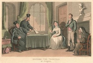 Ante el tribunal en Aviñón, 1818, 1821 de Thomas Rowlandson