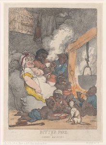 Amargo festín o barrenderos regocijándose, 1812 de Thomas Rowlandson