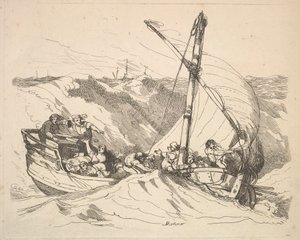 Barco en una tormenta en el mar, 1784-88