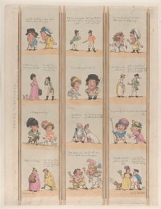 Bordes para habitaciones, Extravaganzas Placa 6 de Thomas Rowlandson