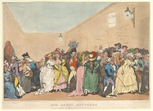 Holgazanes del vestíbulo del teatro de Thomas Rowlandson