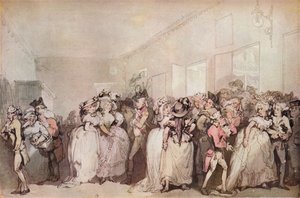 Holgazanes del vestíbulo de la caja de 1785, c1785 de Thomas Rowlandson