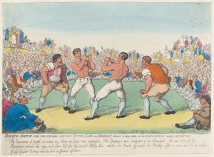 Combate de Boxeo por 200 Guineas, Entre Dutch Sam y Medley, Luchado el 31 de Mayo de 1810 de Thomas Rowlandson