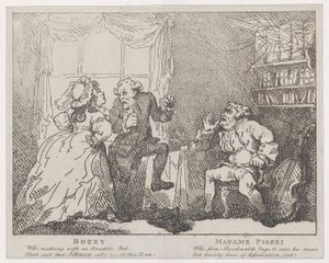 Portada de Bozzy y Madame Piozzi, Bozzy y Piozzi por Peter Pindar de Thomas Rowlandson