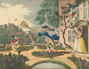 Caza de mariposas, 1806 de Thomas Rowlandson