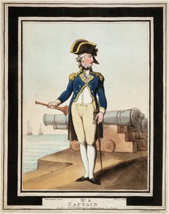 Capitán de la Royal Navy en el siglo XVIII de Thomas Rowlandson